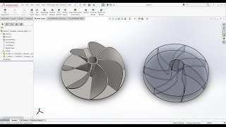 Centrifugal Blade impeller design in Solidworks [upl. by Mezoff]