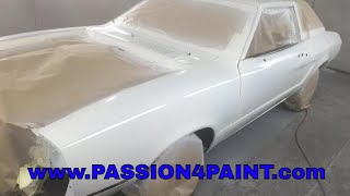 Ford Mustang Repaint Part 3  Basecoat Application Using the Devilbiss FLG5 [upl. by Gnurt]