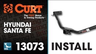 Trailer Hitch Install CURT 13073 on 2011 Hyundai Santa Fe [upl. by Carrick]