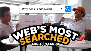 Carlos Sainz and Lando Norris answer the webs most searched questions [upl. by Lyred337]