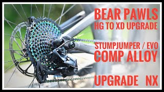 SRAM NX upgrade  Bear Pawls freehub upgrade to XD driver Specialized Stumpjumper Evo Comp Alloy [upl. by Ssecnirp]