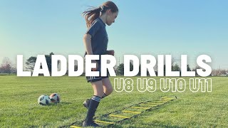 Ladder Drills For Youth Players  Faster Feet amp Improve Agility  U8 U9 U10 U11  FootballSoccer [upl. by Weingartner921]