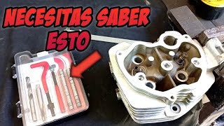 Como reparar ROSCA con KIT DE INSERTO HELICOILMOTO cg tornillo barrido [upl. by Attena385]