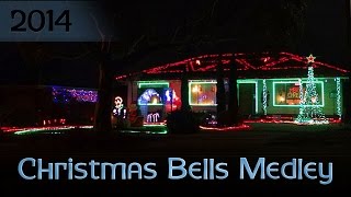 Ryans Christmas Lights 2014  Christmas Bells Medley Carol of the BellsOh Holy Night [upl. by Dnomaid]