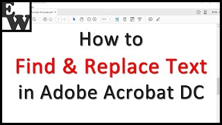 How to Find and Replace Text in Adobe Acrobat DC [upl. by Goodard394]