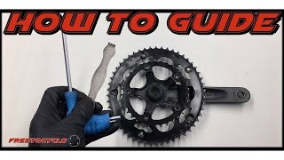 How To Remove Five Bolt Bicycle Chainrings [upl. by Munshi]