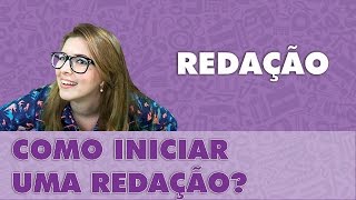 Prof Pamba Como iniciar uma redação  Redação 1 [upl. by Ridglee]