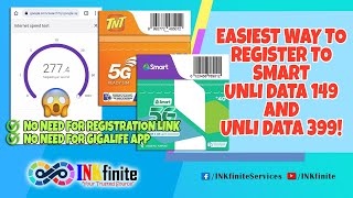 EASIEST WAY TO REGISTER TO SMART UNLI DATA 149399 TIPS AND GUIDE  INKfinite [upl. by Aronoel]