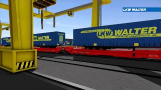 LKW WALTER Combined Transport RailRoad 3D Animation [upl. by Emmaline]