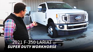 2021 Ford F350 Lariat Dually walkaround  Lariat Ultimate Package [upl. by Ahsieit]