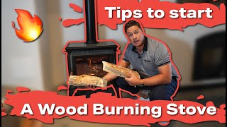 How to start a wood Stove without it smoking My tips and Tricks [upl. by Nnylsor724]