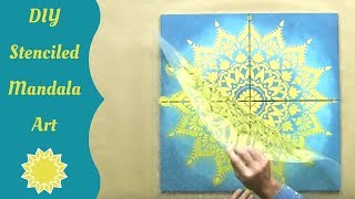 How To Stencil A Mandala On Canvas With Cutting Edge Stencils [upl. by Notaes]