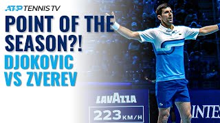 UNBELIEVABLE Novak Djokovic vs Alexander Zverev Point 🤯  Nitto ATP Finals 2021 Highlights [upl. by Alabaster396]