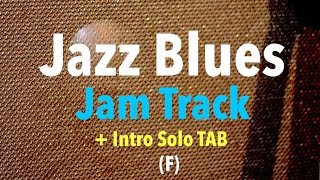 F Jazz Blues Backing Track  Intro TAB [upl. by Adierf]