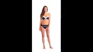 Nautica Womens Spindle Underwire Bandeau Top  SwimOutletcom [upl. by Gurango]