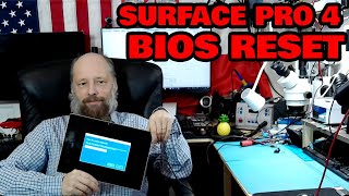 Microsoft Surface Pro 4 model 1724 Bios Password Reset with very shaky hands [upl. by Zaria]