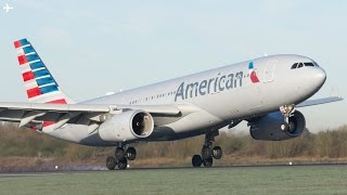 Smoothest Plane Landing Ever American Airlines A330 at Manchester Airport [upl. by Dacia780]