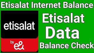 How do I check my remaining data on Etisalat  Etisalat Data balance Check Code [upl. by Brett]