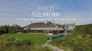 OneofaKind 52500000 Oceanfront East Hampton Estate [upl. by Aratahs]