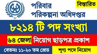 ৬৪ জেলায় ৮২১৪ পদে পরিবার পরিকল্পনা অধিদপ্তরে নিয়োগ  dgfp Job circular 2023  JobHub BD [upl. by Carmelita]