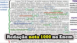 Redação nota 1000 no Enem  Desenhando a Solução [upl. by Eladnor]