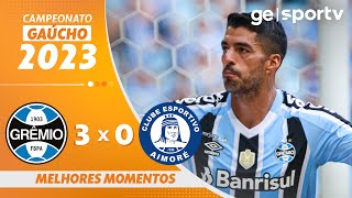 GRÊMIO 3 X 0 AIMORÉ  MELHORES MOMENTOS  5ª RODADA DO GAÚCHO 2023  geglobo [upl. by Oinotna332]