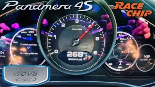 Porsche Panamera 4S Diesel 505 HP RaceChip ACCELERATION 0250 kmh by AutoTopNL [upl. by Illona]