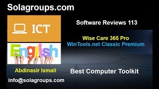 SoftwareReviews 113 Wise Care 365 and WinTools net [upl. by Anirok]