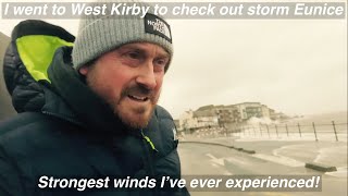 Storm Eunice West Kirby 18222 [upl. by Myrtia]