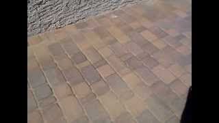 Removing the haze and bad sand from stone pavers to Renew with our Paver Sealing Product [upl. by Munro]