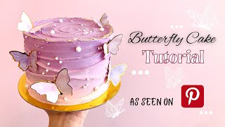 Pinterest Butterfly Cake Tutorial [upl. by Wilhelm]