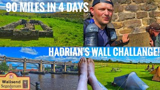 Epic Hadrians Wall Walk  90 Miles in 4 Days  Stunning Scenery Stealth Camping amp Painful Feet [upl. by Lenka627]