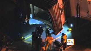 LAX jet bridge collapse injures two [upl. by Ulysses]