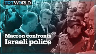 French President Emmanuel Macron yells at Israeli police [upl. by Iorgo]