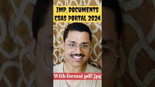 🚨LIST OF DOCUMENTS FOR DELHI UNIVERSITY CSAS PORTAL 2024  DOCUMENTS REQUIRED FOR CSAS FORMS 2024 [upl. by Ysnat513]