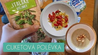 TEREZA V KUCHYNI 17 ¦ CUKETOVÁ POLÉVKA ¦ TOFU TĚSTOVINY recipe recept varenie VEGETARIAN [upl. by Ilera669]