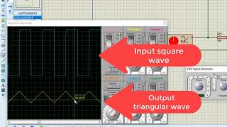 Integrator amplifier using LM324 in Proteus tutorial [upl. by Cired941]