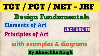 Elements of Art  Principles of Art  Line Colour Form ShapeTexture  Home Science  TGT NET JRF [upl. by Aicenet]