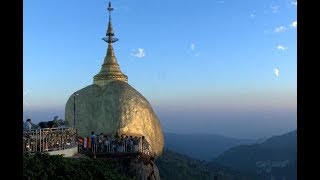 Myanmar Buddhist Pilgrims in the Golden Rock [upl. by Trah]