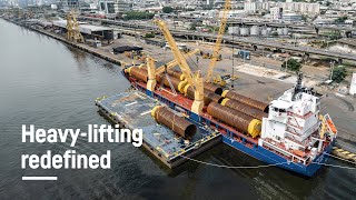 Unveiling the power of our LS 250 ship cranes precision heavylifting in Brazil  Liebherr [upl. by Annaed]