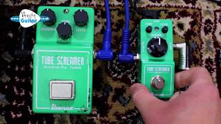 Tube Screamer VS Mini Tube Screamer Ibanez TS808 Review amp Demo [upl. by Assirehs767]