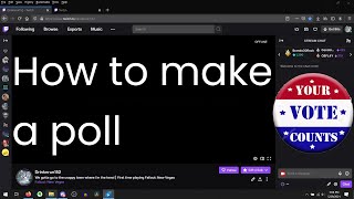 Quick Guide to Twitch Modding 5  How to start a poll [upl. by Niuq589]