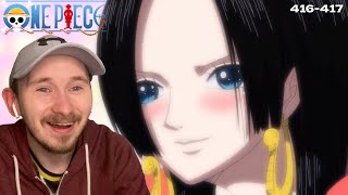 BOA HANCOCK FALLS IN LOVE WITH LUFFY  One Piece Reaction Episode 416417 [upl. by Bowles]