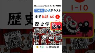 【TOEFL】1分で英単語60 ① 歴史学 聞き流し リスニング Early Cinema [upl. by Landsman]