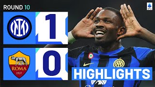 INTERROMA 10  HIGHLIGHTS  Thuram edges Roma at San Siro  Serie A 202324 [upl. by Dracir]