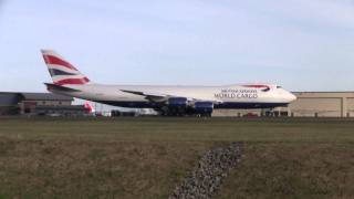 BA World Cargo 7478F Takeoff [upl. by Orelee45]