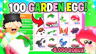 I Opened 100 GARDEN EGGS and Collected EVERY SINGLE PET In Adopt Me 2024 Roblox Adopt Me [upl. by Niad60]