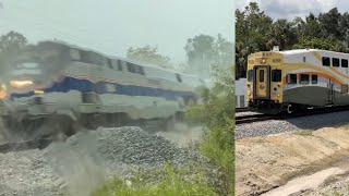 Railfanning Amtrak and SunRail on Deland station opening day ft 164 81224 [upl. by Inavoy]