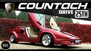 LAMBORGHINI COUNTACH 25th Anniversary 25 1989  Test drive in top gear  V12 Engine sound  SCC TV [upl. by Soisinoid]