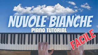 Nuvole Bianche versione facilitata con spartito  Piano Tutorial [upl. by Bascio]